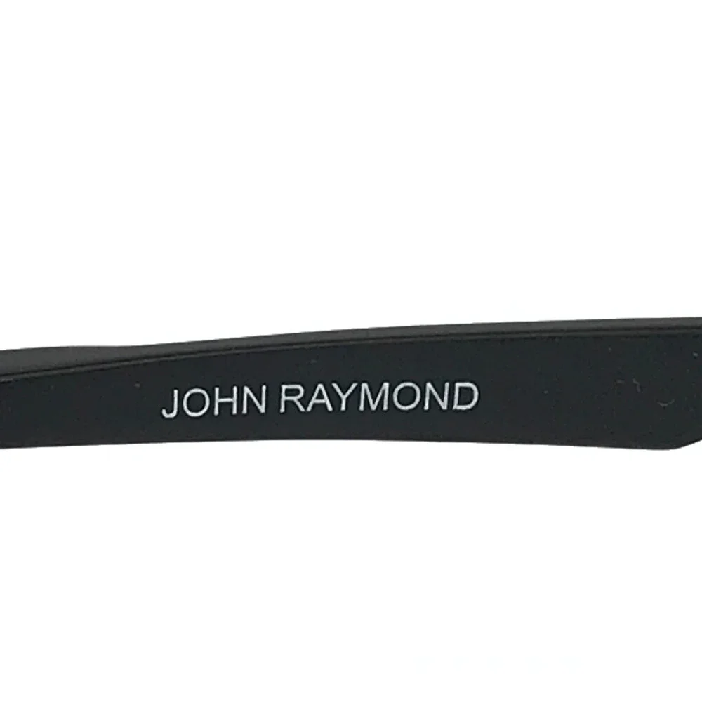 John Raymond Eyeglasses Frames JR-02063 BLOCK Black Rectangle Wire Rim 60-19-150